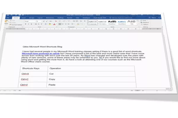 30 Keyboard Shortcuts for Microsoft Word